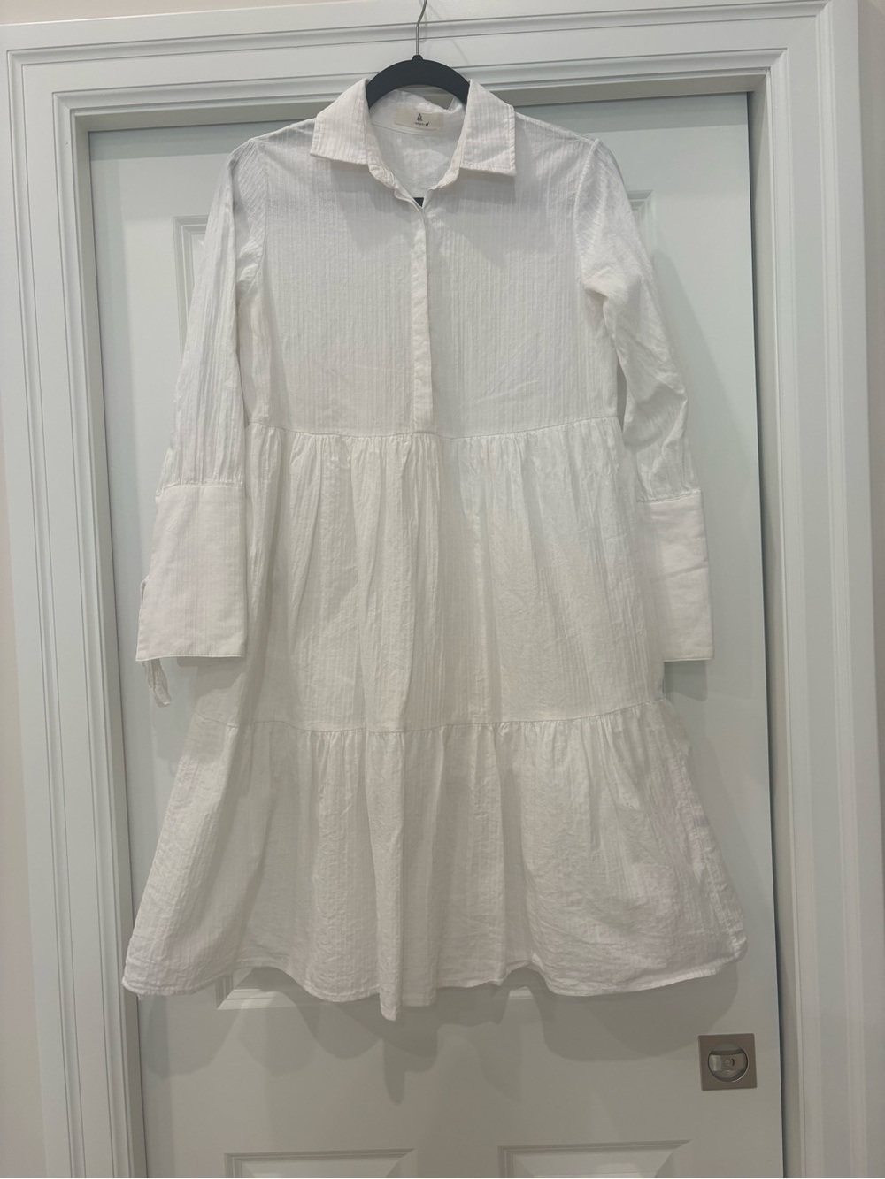 Women’s White Tiered Cotton Dress